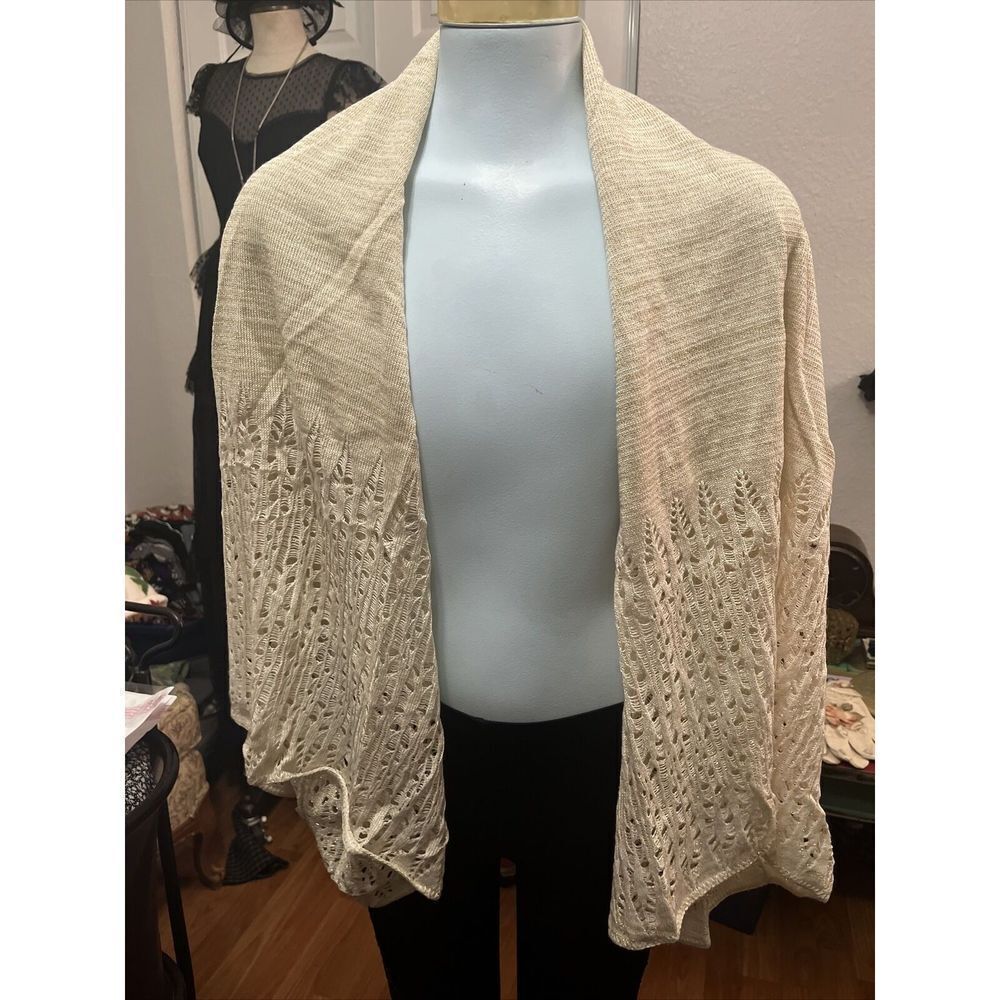 Metro 7 Women Sweater, Ivory/Gold, 86% Acrylic, 7% Metallic, 7% Nylon